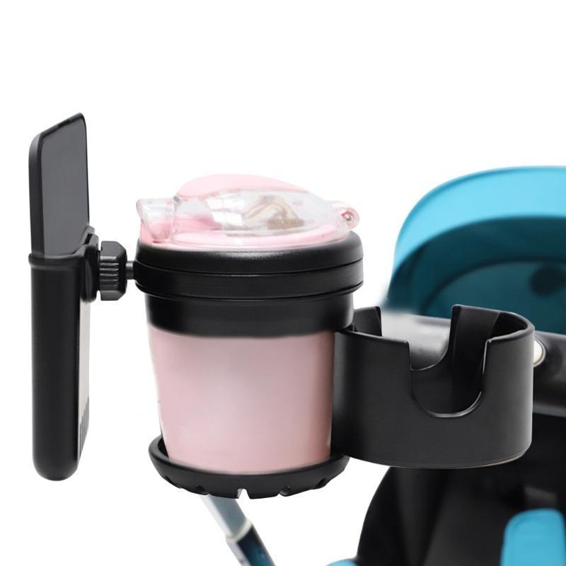 K8GF Secure & Adjustable Cup Holder with Phone Holder Bottle Stand for Pram & Bike