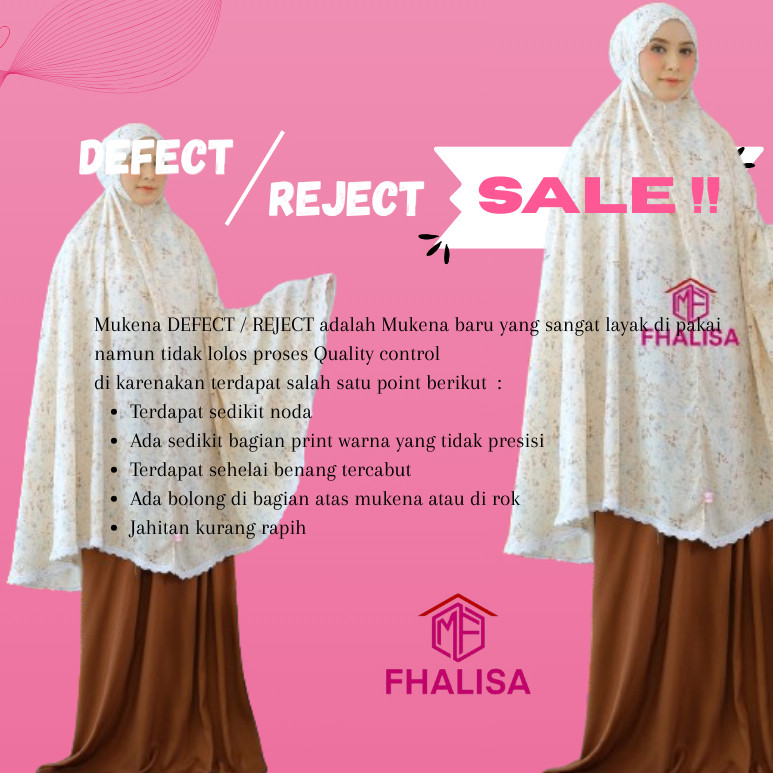 RAMADHAN SALE Mukena Fhalisa - Defect/Reject Sale Defect Minor