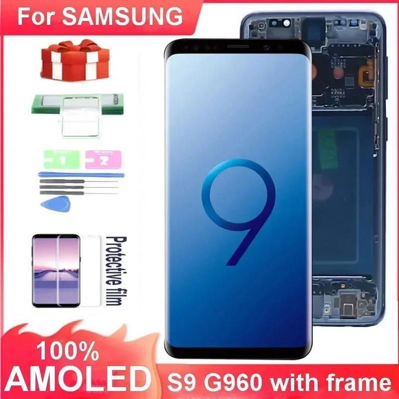 AMOLED For Samsung Galaxy S9 LCD Screen G960 G960F G960N G960W G960U splay Tou Screen gitizer With F