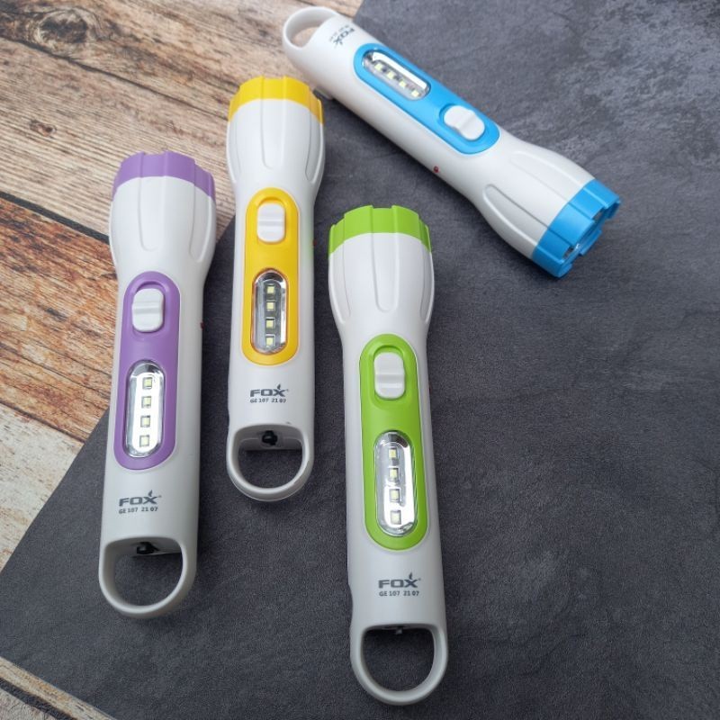 Senter Emergency FOX GE107 Senter LED Cas Emergency Charger Lampu Darurat Lampu Emergency