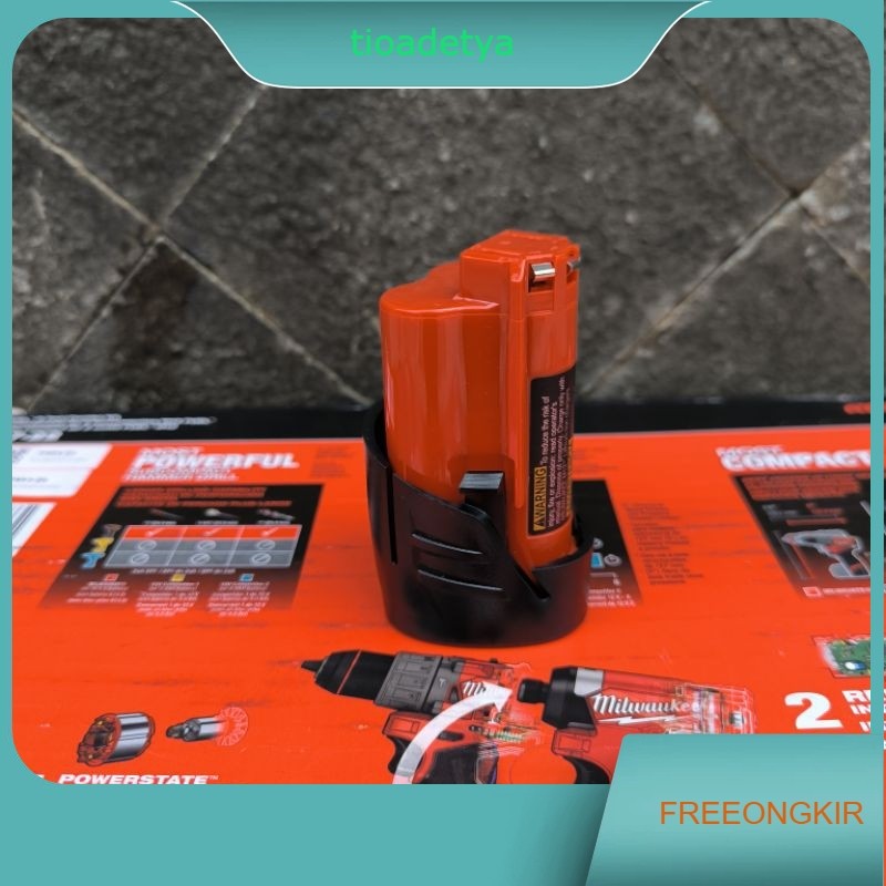 Baterai milwaukee M12 2.0ah Original MilwaukeeBatere Milwaukee 12V 2Ah milwaukee red lithium