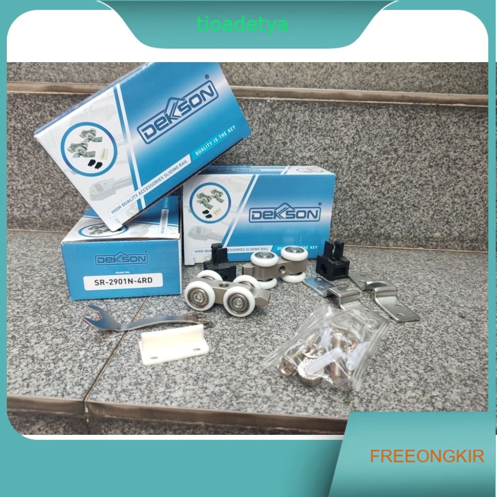 Roda Pintu Geser Rel D6 Dekkson Roda Lipat Tengah Dekkson SR 2901N-4RD