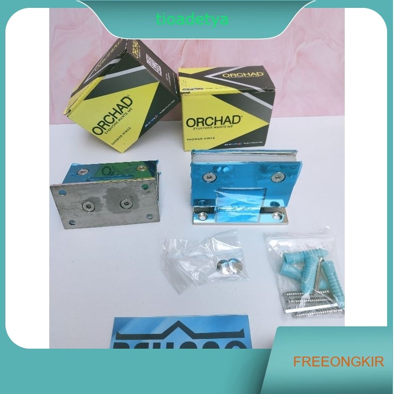 Engsel shower, Engsel pintu kamar mandi kaca ke tembok