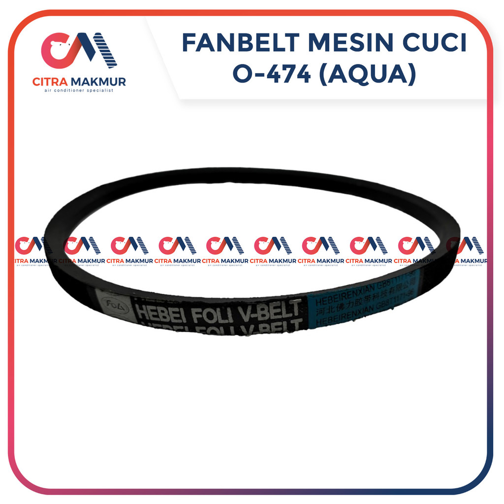 Fanbelt Mesin Cuci 1 Tabung Aqua O 474 E O-474 Vanbelt Fan Tali Kipas