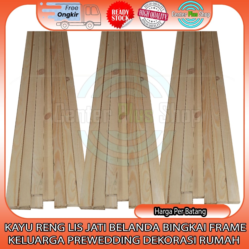[Instant] Jati Belanda Kayu Balok Reng Polos Papan Ambalan Serut Halus Stik Kayu Bingkai Frame Pigur