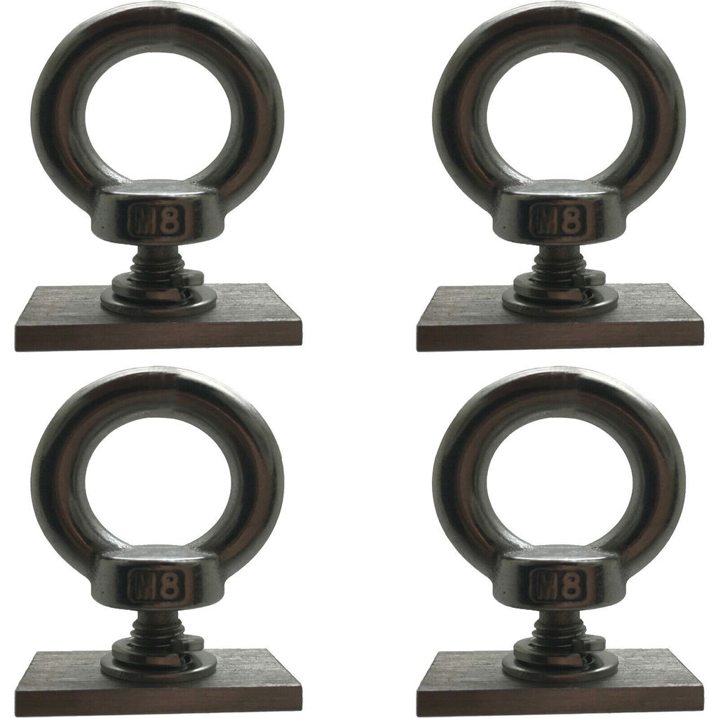 4x Eye bolt Nut tie down kit for T & C Rhino  Yakima Pro Rola roof rack M8