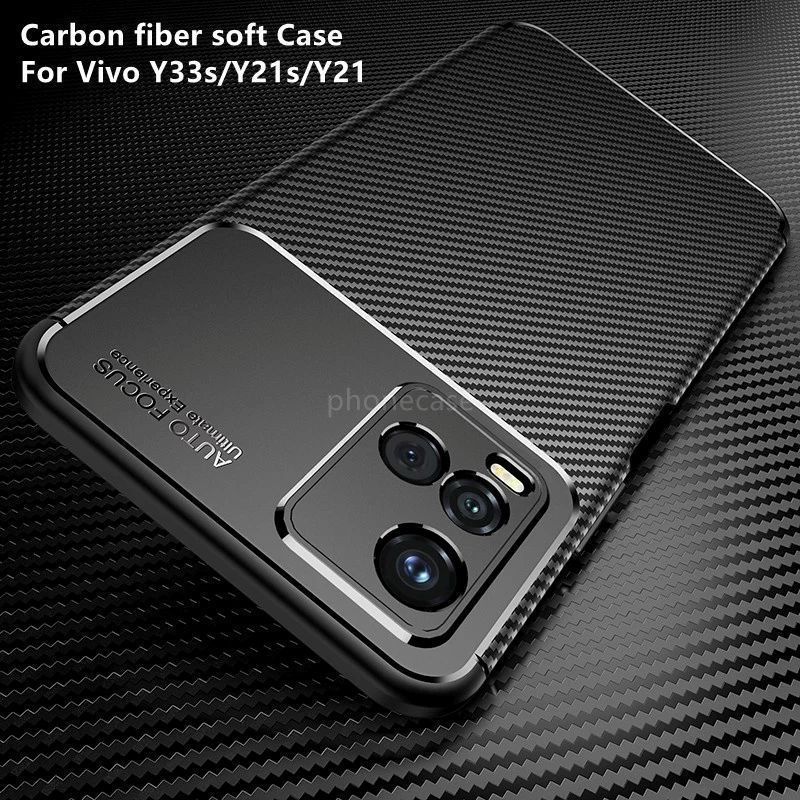 CASE VIVO Y21 Y21S Y21T Y33S  CASE SLIM AUTOFOCUS CARBON ARMOR ANTI SHOCKPROOF - AUTOFOCUS NEW