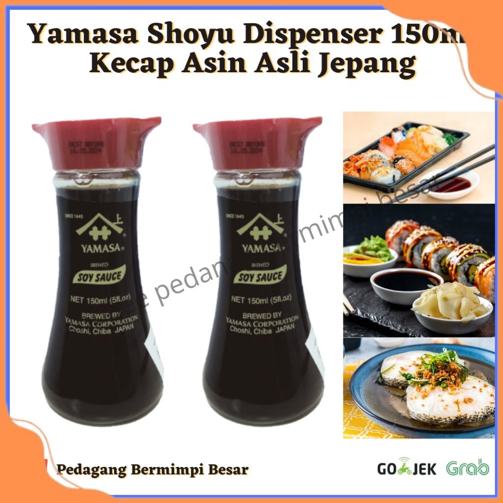 AFF Yamasa Shoyu Dispencer 150ml /Yamasa Soy Sauce 150ml / Yamasa Shoyu /Kecap Asin Asli Jepang/ Kec