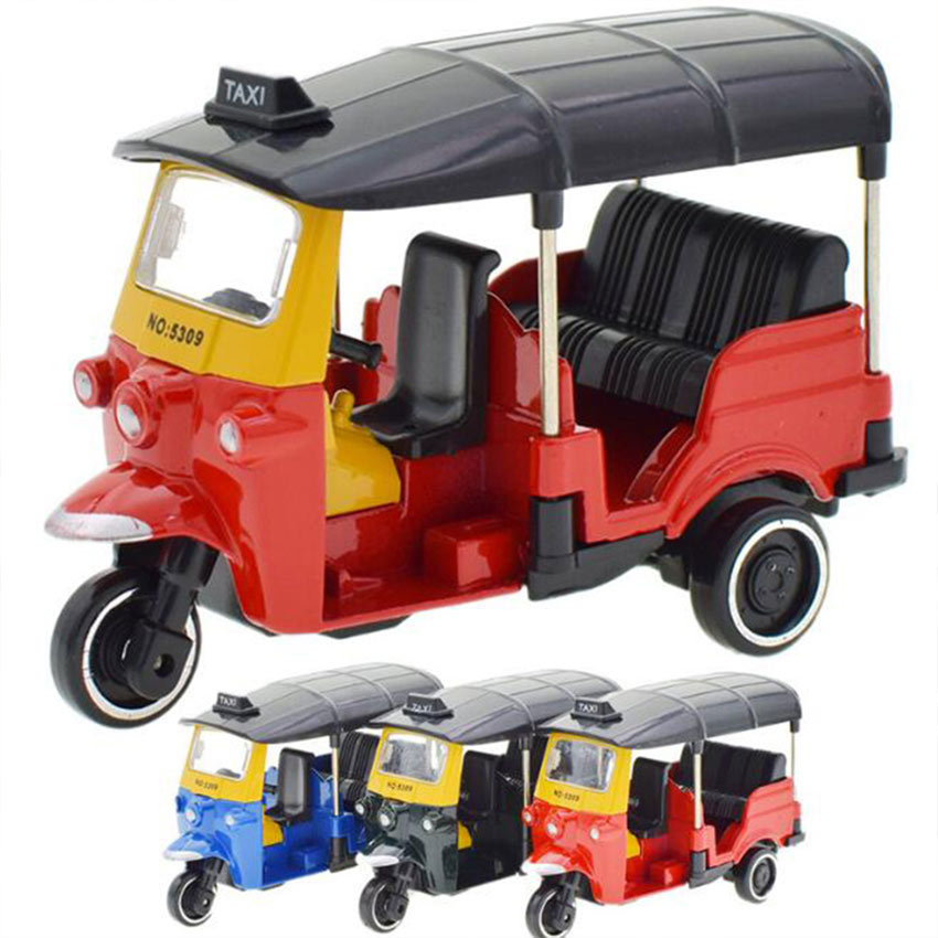 Diecast mainan model Tuktuk BAJAJ BAJAY BEMO Klasik Skala 1:43 Metal Alloy Series miniatur bajay Mai