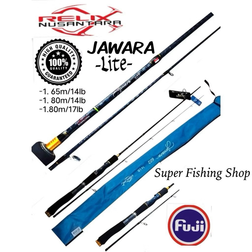 Joran Relix Nusantara Jawara Lite 165cm 180cm Ring Fuji Free Packing Paralon