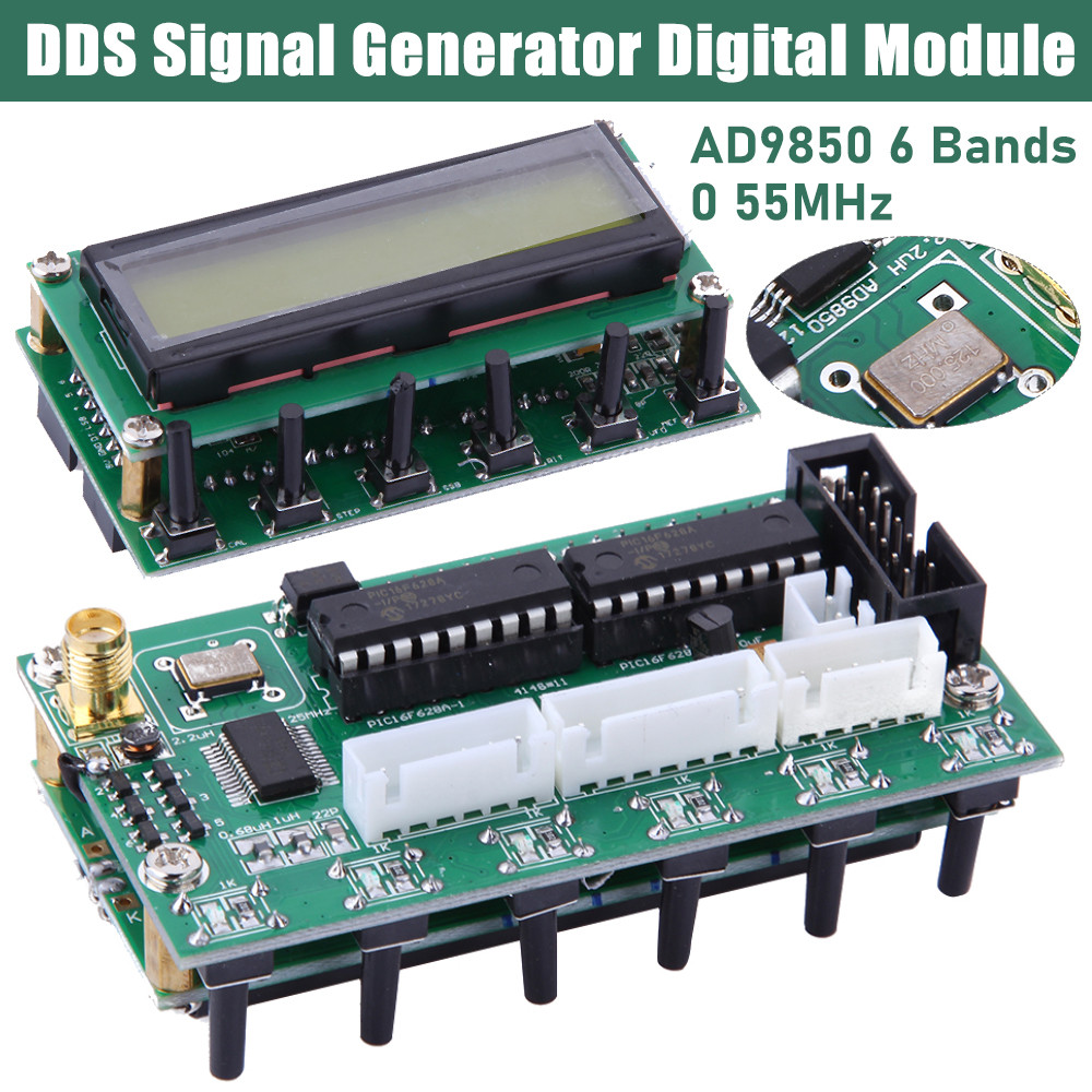 AD9850 6 Bands 0~55MHz Frequency DDS Signal Generator Digital Module RIT VFO SSB DDS Signal Generato