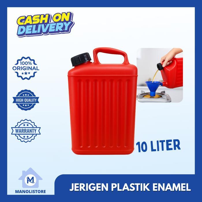 Jurigen plastik 10 Liter serbaguna - Merah Jerigen Air Minyak