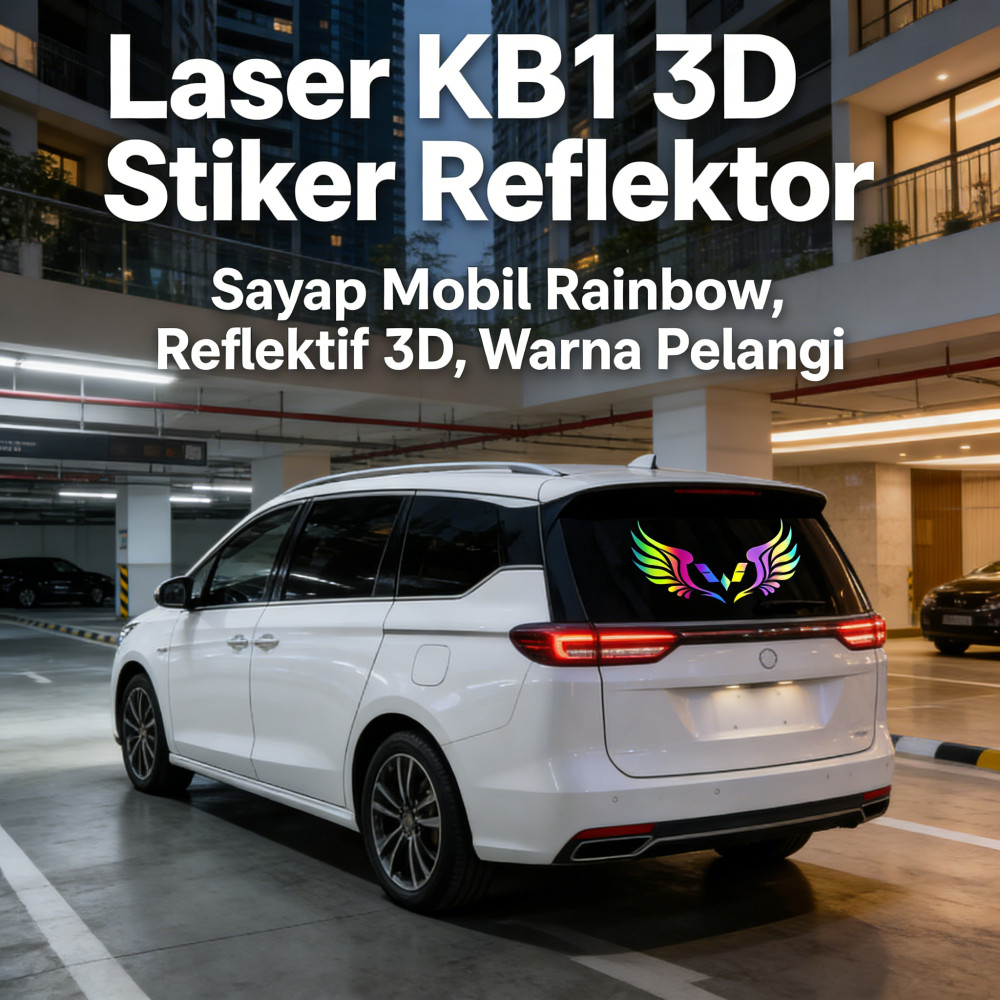 Mobil Stiker Car Laser 3D Reflektor Stiker Sayap Rainbow Stiker Mobil