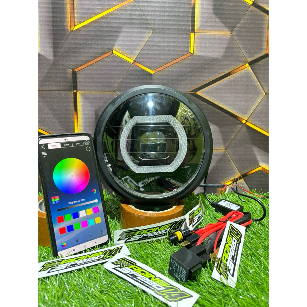 Reflektor Lampu Depan Biled Matrix Rgb Uk 4.5 Inch CB 150 Verza 2018 2019 2020 Full Set .