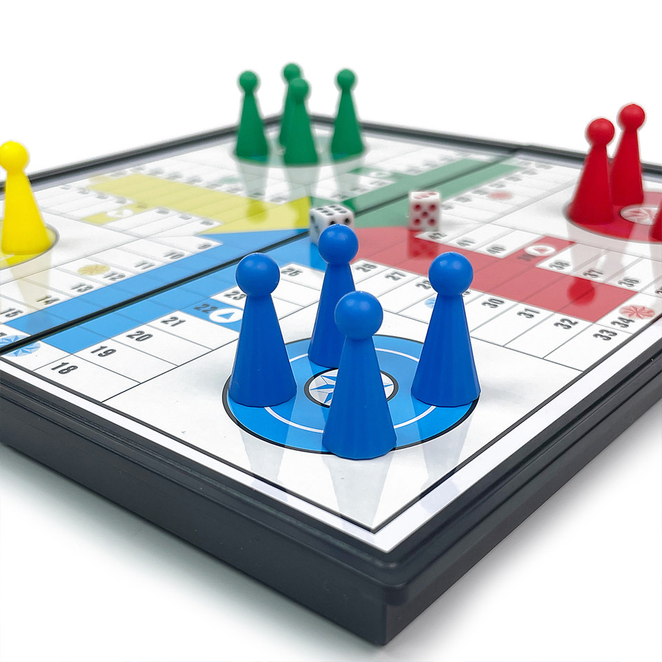 9 in 1 Foldable Magnetic Board Game Set Portable Plastic Tabletop Travel Outdoor Classic Family Game