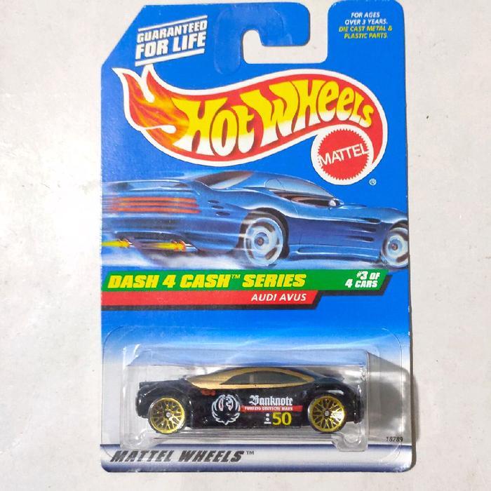 Mainan Hot Wheels Audi Avus Quattro hitam emas black gold 1998 Dash 4 Cash Series