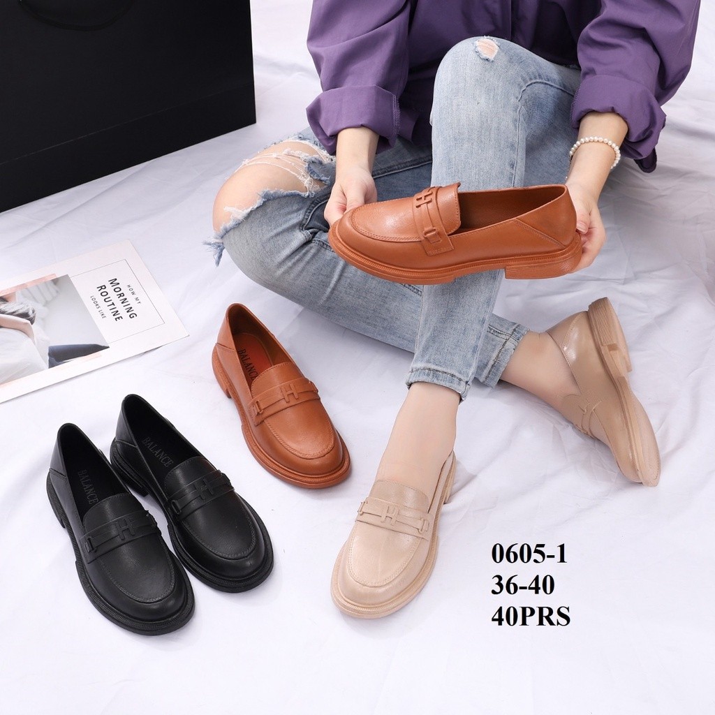 POPULER SEPATU PANTOFEL CASUAL JELLY KARET WANITA IMPORT BALANCE 0605 - 1