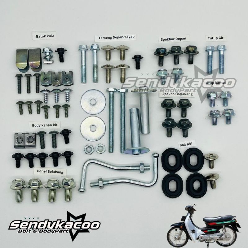 baut full body Honda Astrea grand / baut body Astrea grand fullsett / baut body Honda Astrea grand t
