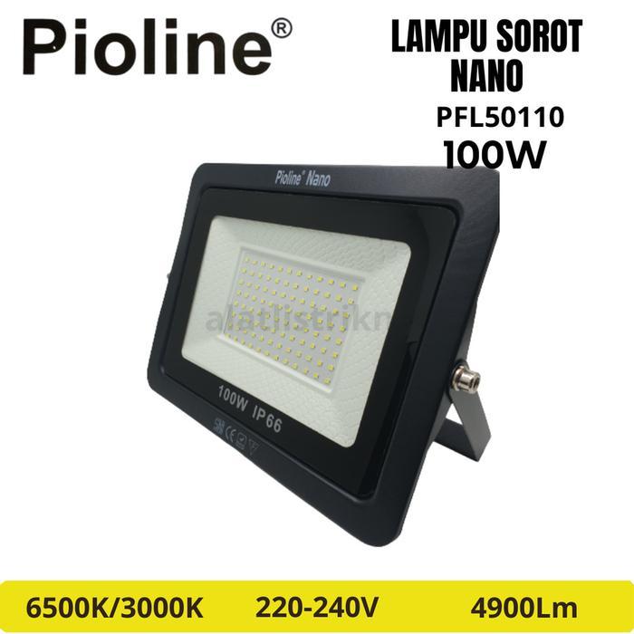 PIOLINE LAMPU TEMBAK SOROT LED NANO SLIM 100W / KAP SOROT LED SLIM 100 WATT