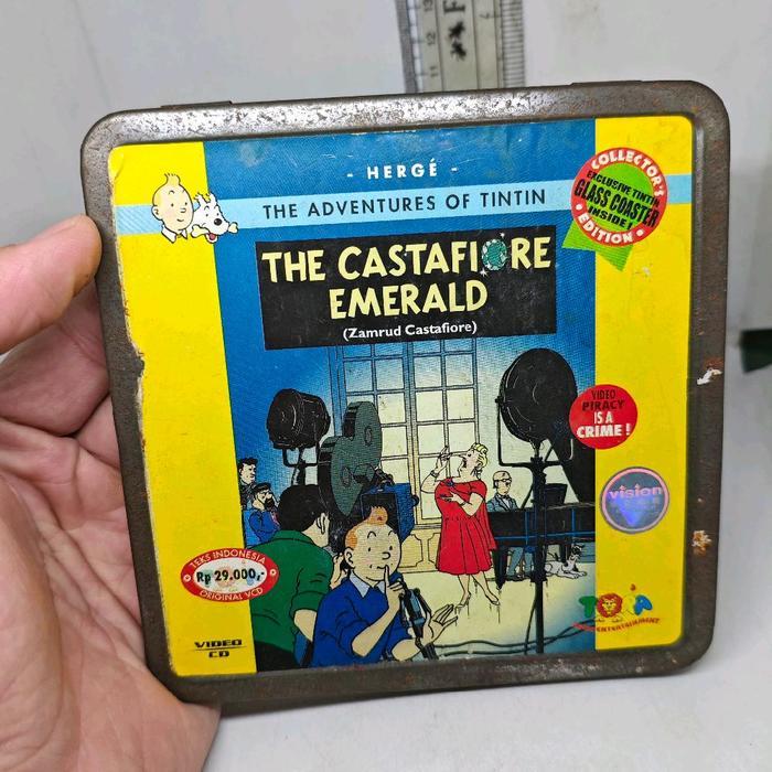 VCD Kartun The Adventures of Tintin The Castafiore Emerald Original Tora Tin Case Kaleng 2ND