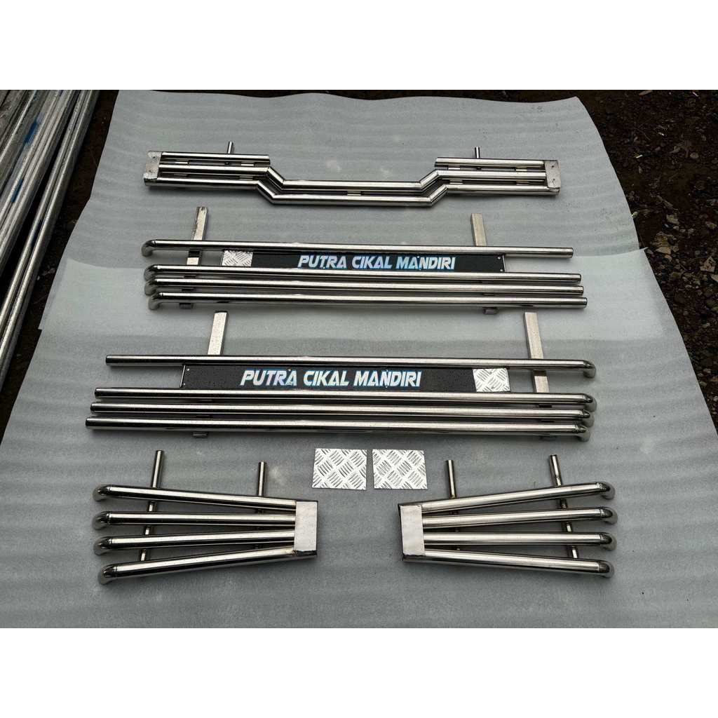 Paket lengkap bumper steinless mobil L300 euro 4 (bisa request tulisan)