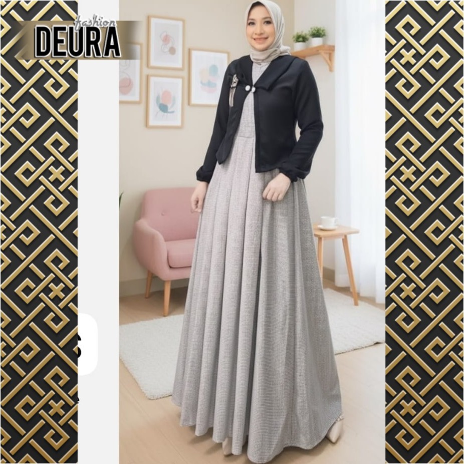 DEURA FASHION - Set Gamis Wanita Deura SD-520 / Gamis Deura Terbaru / Gamis Deura Original