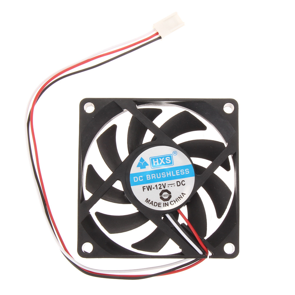 70mm PC Computer Case Cooling Fan DC 12V 3Pin Portable Computer Case Cooler 2200RPM Computer CPU Coo