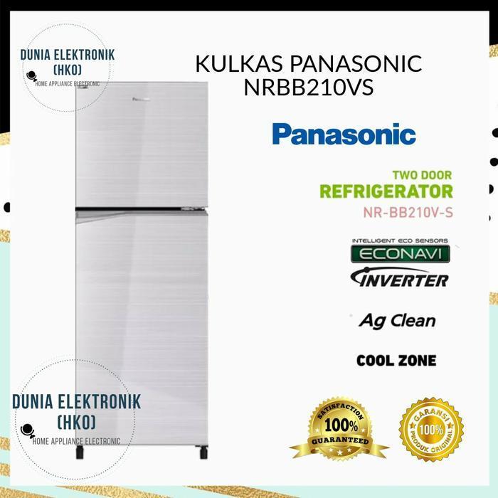 KULKAS PANASONIC NR-BB210V-S NRBB210VS LEMARI ES 2 PINTU INVERTER
