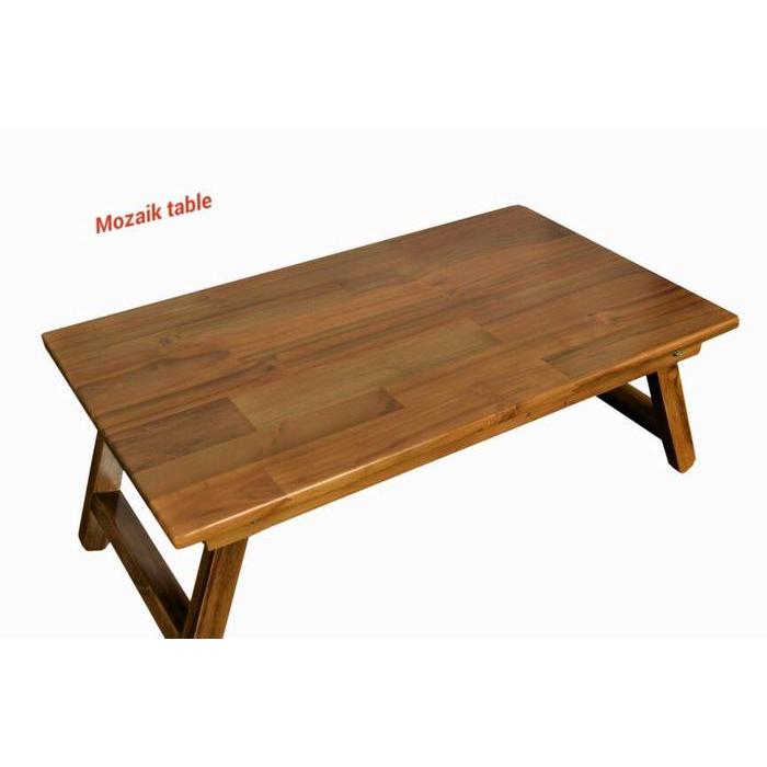 Meja lipat laptop kayu jati/laptop stand/mozaik table