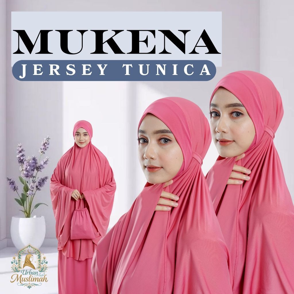 Mukena Tunica Jersey Premium Jumbo Grade A – Adem, Halus & Anti Kusut Nyaman Dipakai