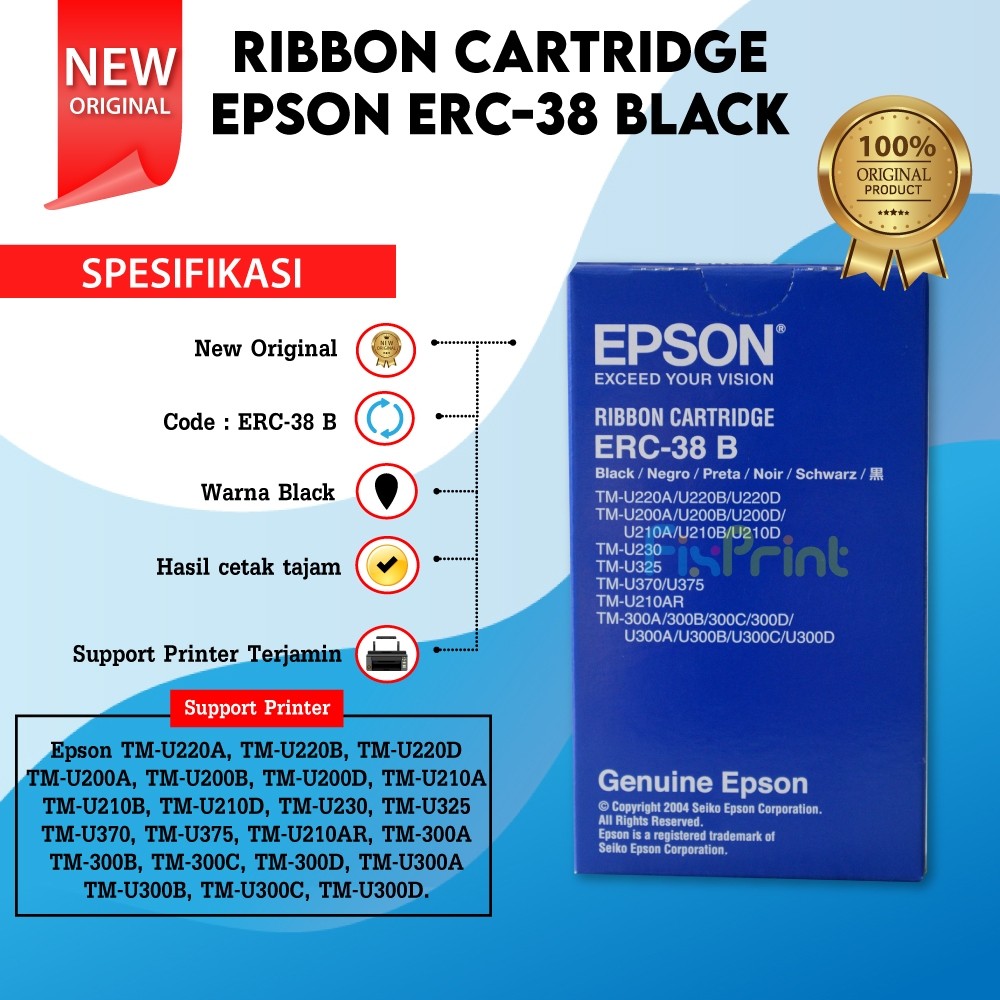 Pita ERC 38 Printer Epson TM-U220 TM-U200 TM-U210 U220 U230 U300 U375