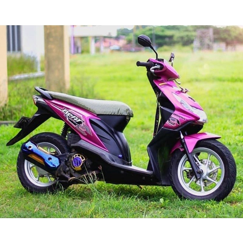 Striping sticker lis standar ori honda beat 2008 2009 karbu warna pink