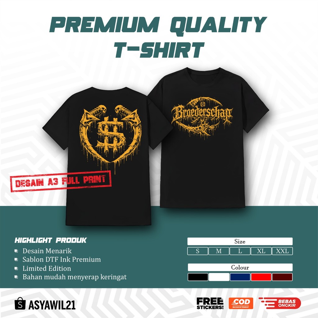 KAOS PSHW BROADERSCAP KAOS DISTRO PSHW - KAOS PSHW TERBARU - KAOS PSHW SIMPEL BC4