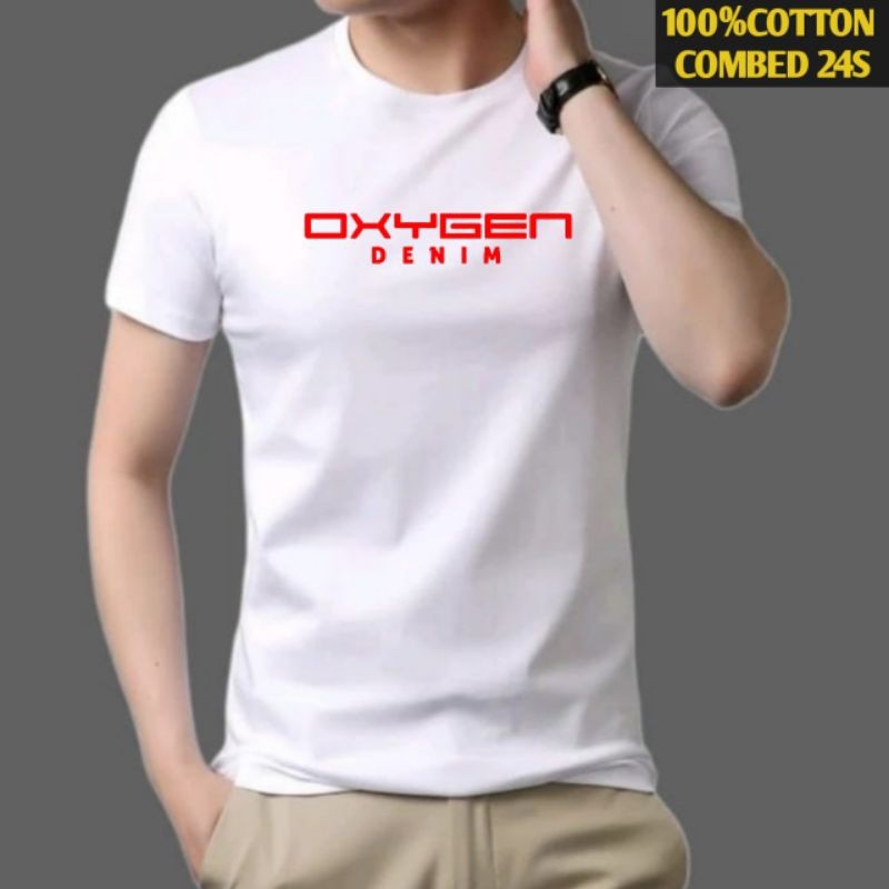 Kaos Distro T-shirt Pria Keren Dan Wanita Lengan Pendek Katun Combed 24s Premium /Baju Oxigen