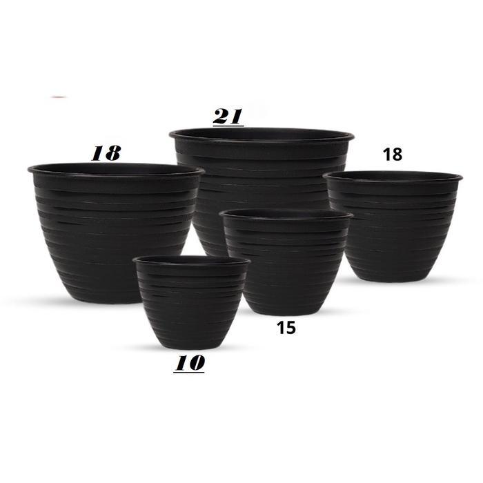Mirai Pot Tanaman Hias Motif Tawon Black Hitam/POT TAWON WARNA HITAM/POT TANAMAN HIAS/ASLI ORIGINAL 