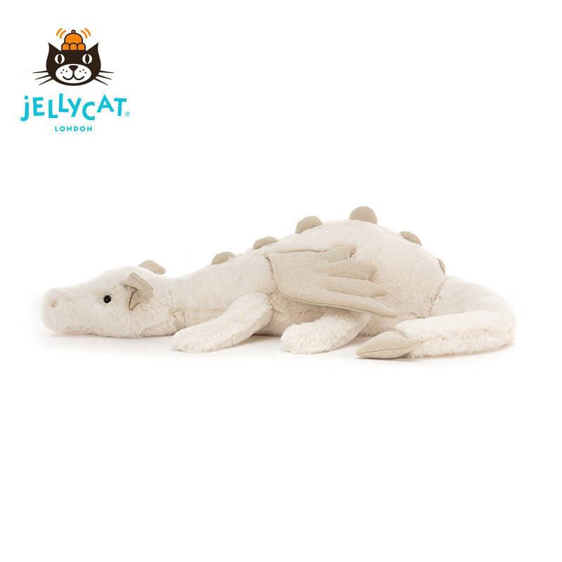 2026 New Year Gift Jellycat Snow Dragon - UK Soft White Flying Dragon Plush Doll Comfort Companion f