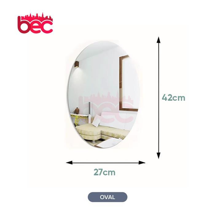 [BEC] STIKER CERMIN aesthetic OVAL DINDING KACA OVAL STICKER Hiasan Wallpaper - Cermin Oval