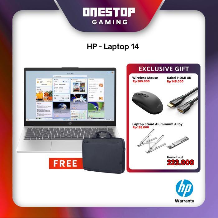 Laptop HP 14 Ryzen 5 7530U RAM 8GB 512GB SSD 14" FHD IPS Windows 11 + OHS 2024 Silver Gold - Silver,