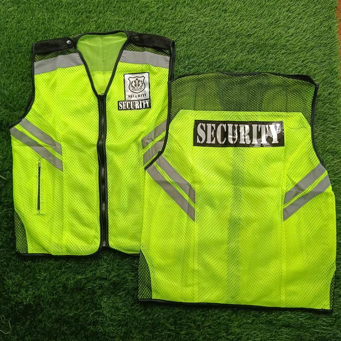 Rompi Satpam Tipis / Rompi Security Hitam dan Biru / Rompi Security - Hitam, M