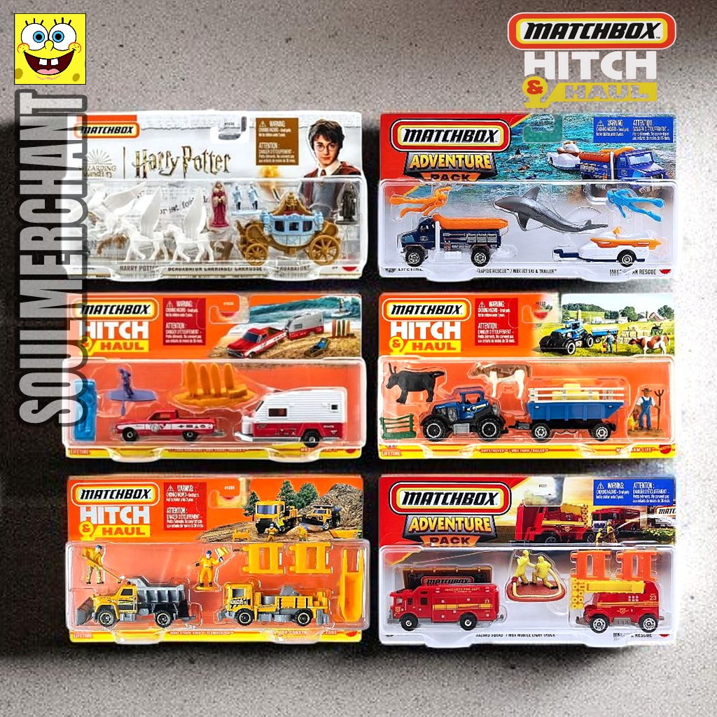 Matchbox Hitch & Haul Adventure Pack All Varian Original Mattel