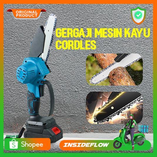 Gergaji Listrik Mesin Senso Kayu Mini Cordless Portable Rechargeable