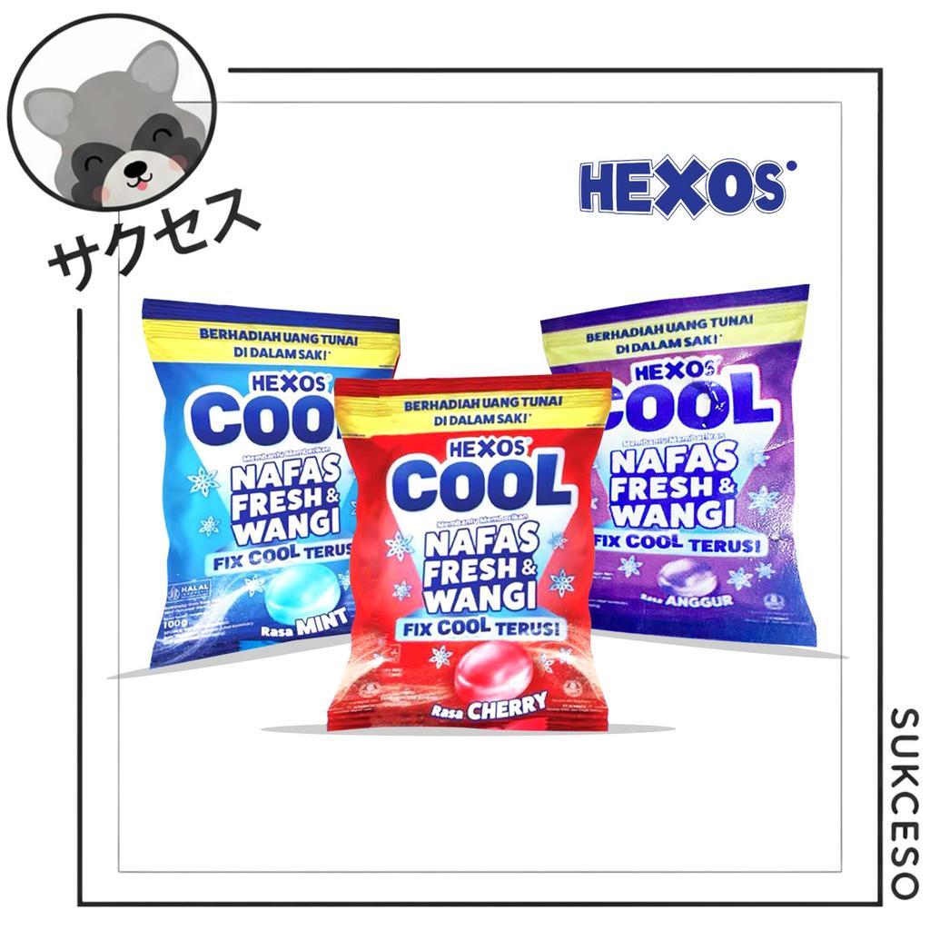 HEXOS Cool 100g Mint, Cherry, Anggur | Permen Hexos 100g Nafas Fresh & Wangi Fix Cool Terus