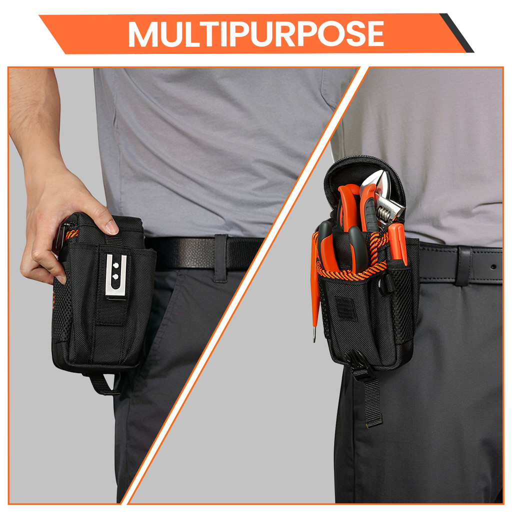 Small Tool Pou with Belt Clip, Tool Belt Poues, Electrician Tool Pou. Mini Organizer Pocket Attament