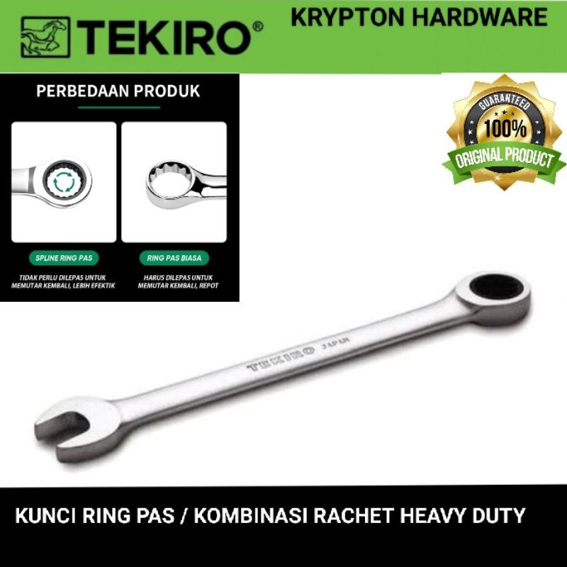 tekiro kunci ring pas kombinasi rachet 12mm heavy duty ( 100% original )