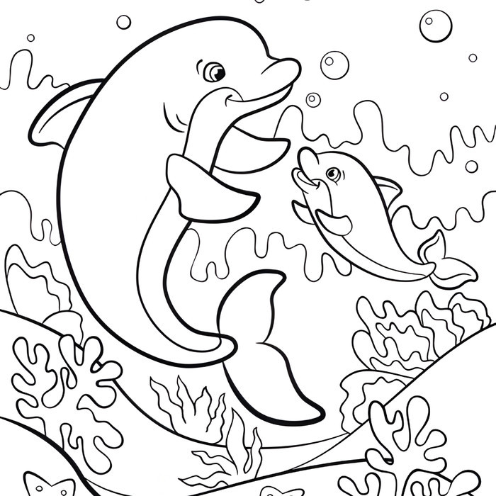 10 LEMBAR kertas mewarnai, GAMBAR MEWARNAI tema IKAN