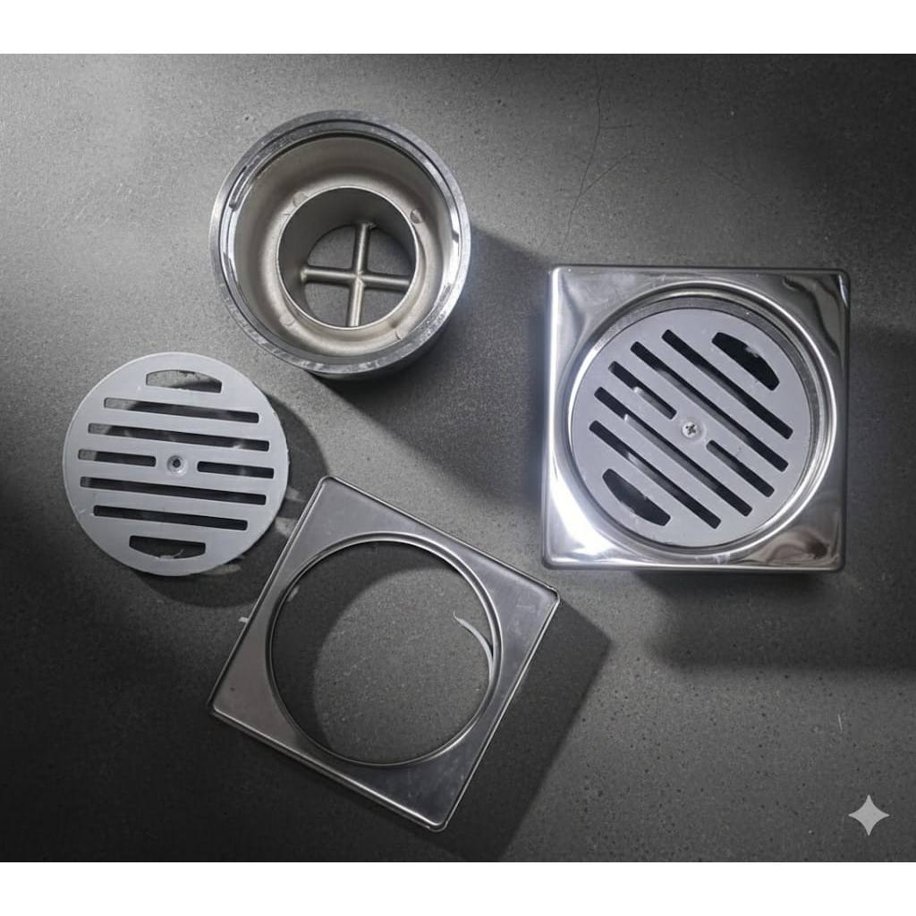 Saringan Floor Drain - High Quality 4,5 " MODEL TOTO mirror / 11,5 cm Saringan Lantai kamar Mandi St