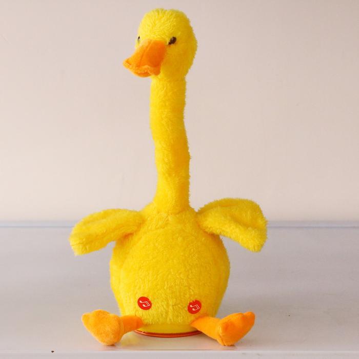 Mainan Bergoyang Dancing bebek Boneka bebek Goyang dan Bicara bebek Joget Ngomong Toys - kuning bebe