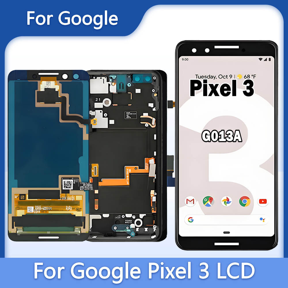 5.5" OLED pantalla For Google Pixel 3 4G G013A LCD splay tou Frame screen gitizer For Pixel3 G013A L