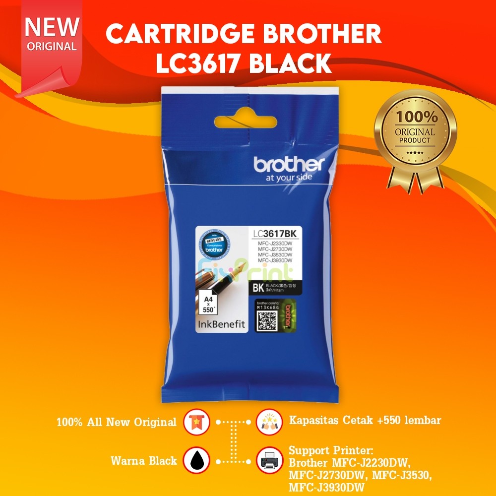 Cartridge Tinta LC3617 LC 3617 Printer J3530dw J3530 | Original LC3617 Cartridge Refil Brother J2230