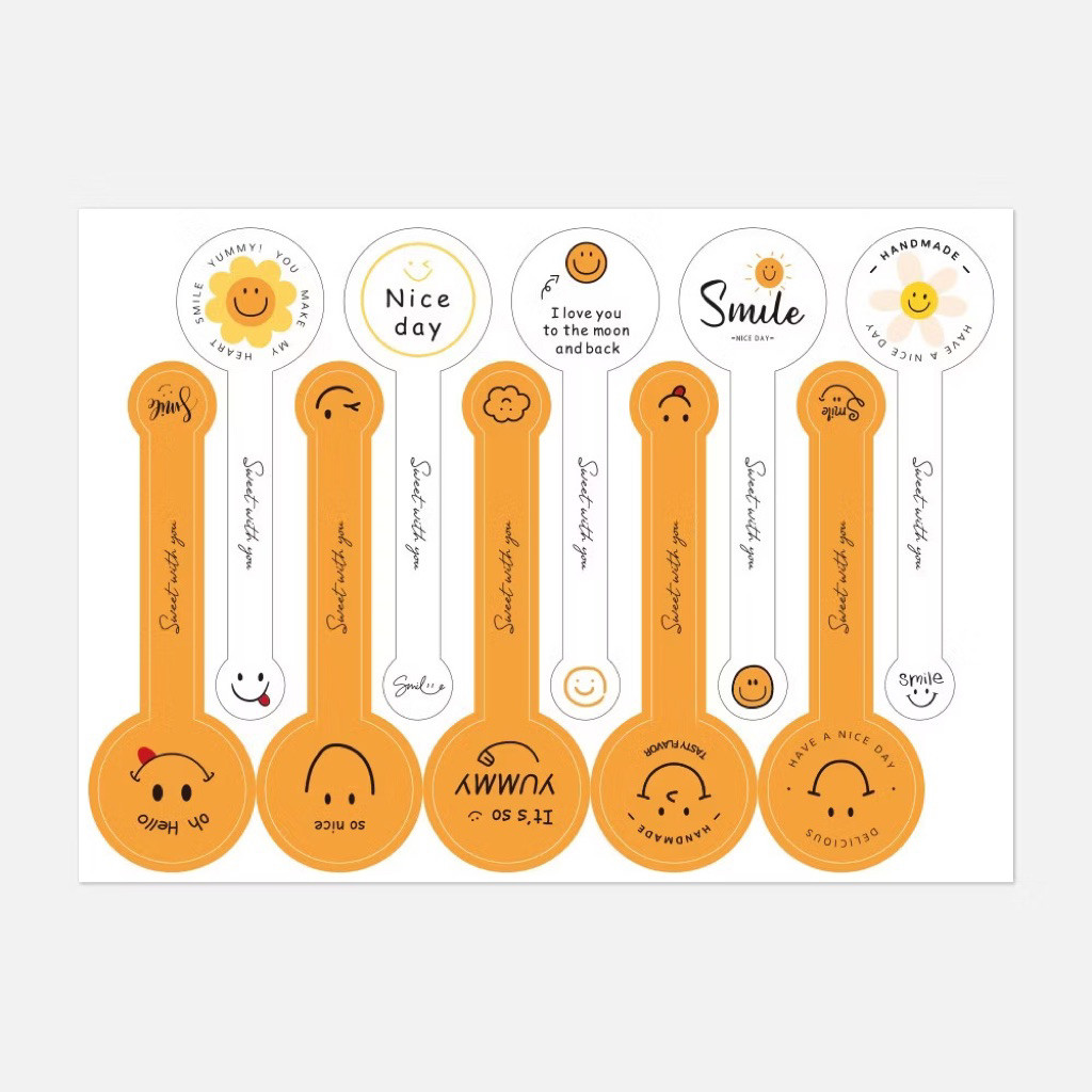 IYYO KIDS | DK10 [50 pcs (5 lembar)] Stiker Label Thank You  / Sticker Segel Kado & Kemasan Sticker 